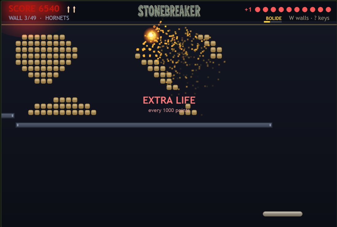 Stonebreaker, Hornets: a fireball bursting through a cluster of bricks