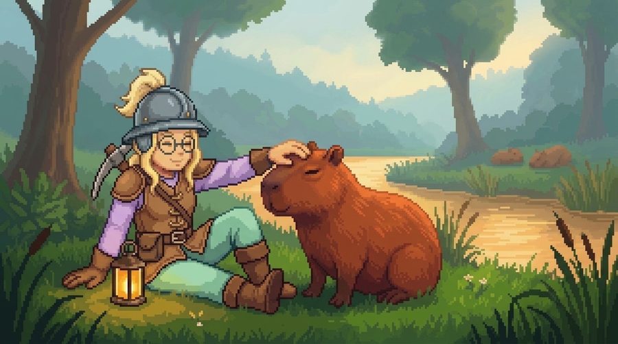 scene britsitswithcapybara